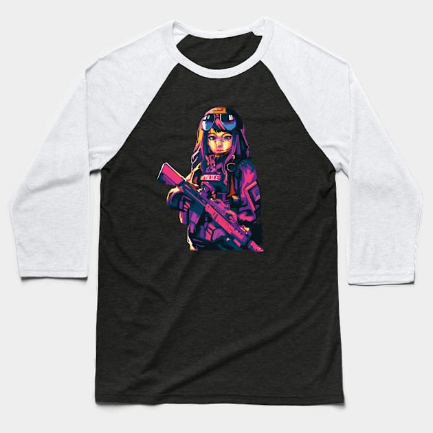 CUTE VETERAN Baseball T-Shirt by Shuriken